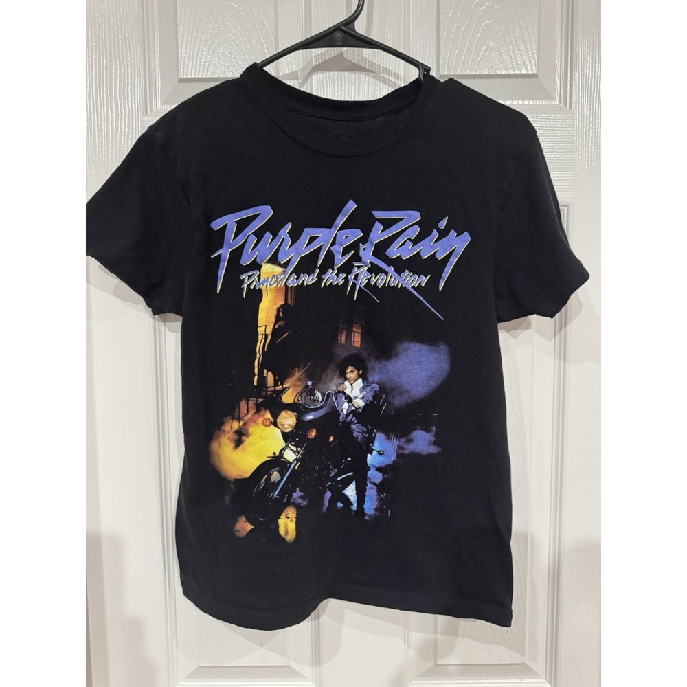 Prince‎ and the Revolution Purple Rain T-Shirt Black Prince Estate Official - Sm
